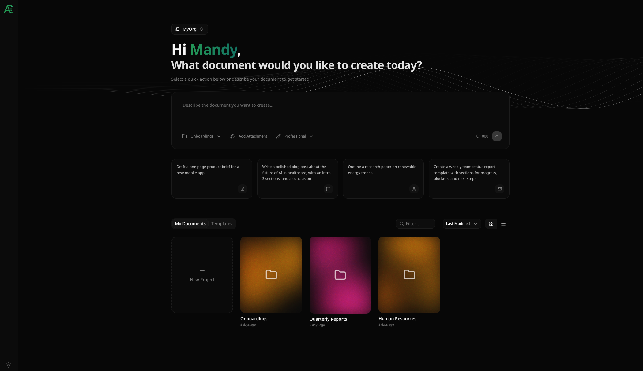 AI-powered document creation in Autype